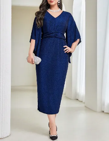 Rochie lunga SHEIN CURVE, albastru Albastru