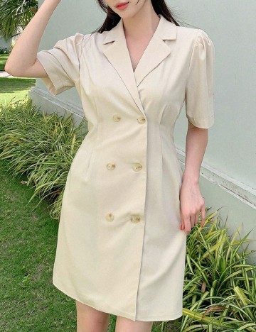 Rochie scurta Dazy, crem