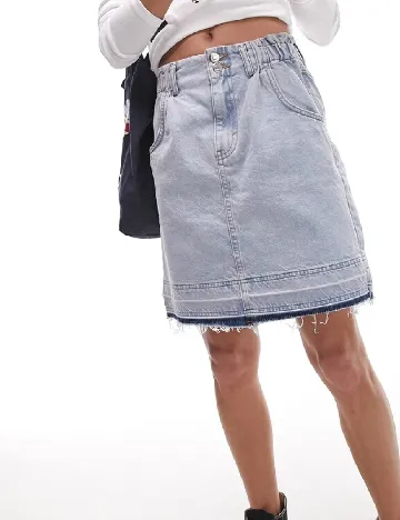 Fusta Top Shop, albastru Albastru