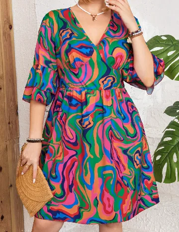 Rochie scurta SHEIN CURVE, mix culori Mix culori