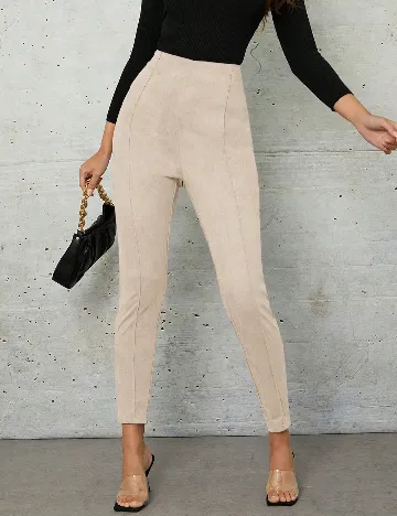 Pantaloni SHEIN, bej Crem