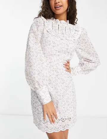Rochie scurta Glamorous, alb Alb