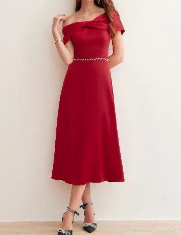 Rochie medie MOTF, rosu Rosu
