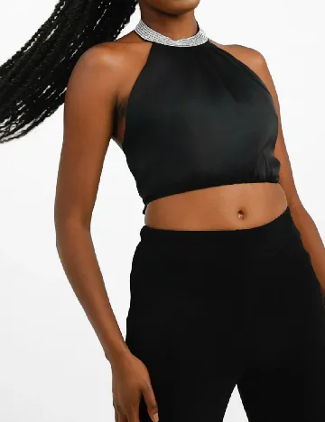 Top Forever New, negru Negru
