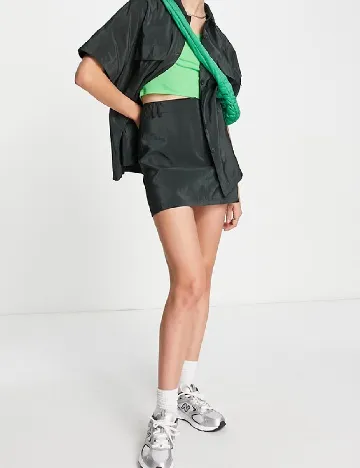 Fusta Top Shop, gri Gri