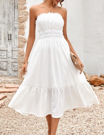 Rochie medie SHEIN, alb