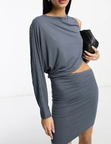 Rochie scurta ASOS, gri Gri