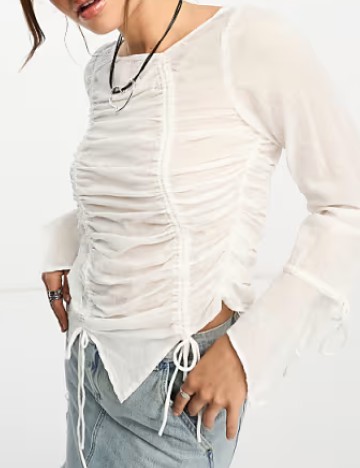 Bluza Reclaimed Vintage, alb