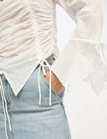 Bluza Reclaimed Vintage, alb Alb