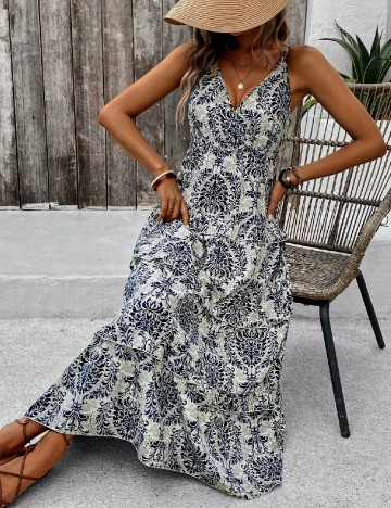 Rochie lunga SHEIN, crem
