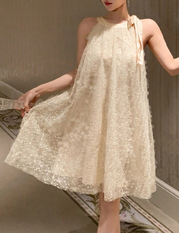 Rochie scurta Dazy, crem