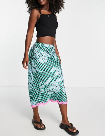 Fusta Top Shop, verde
