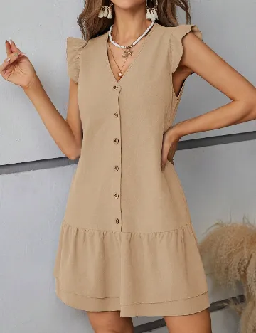 Rochie scurta SHEIN, maro Maro