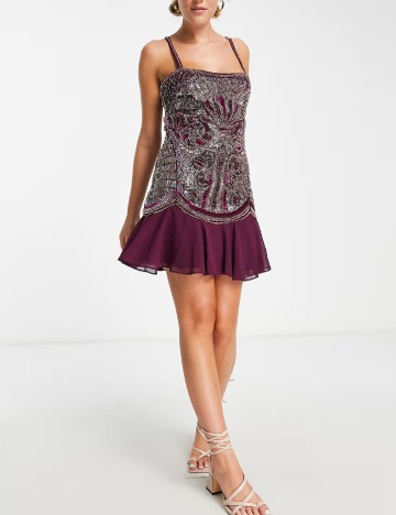 Rochie scurta ASOS, mov