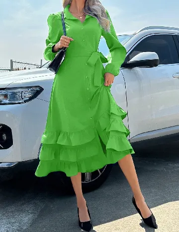 Rochie medie SHEIN, verde Verde