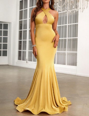 Rochie lunga SHEIN, mustar