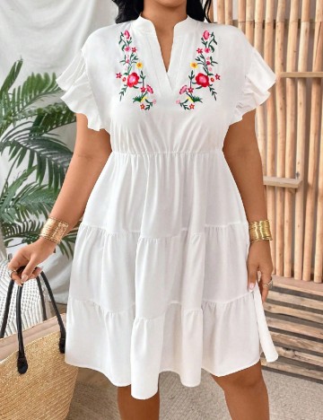 Rochie scurta SHEIN CURVE, alb