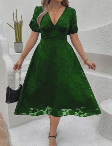 Rochie medie SHEIN CURVE, verde