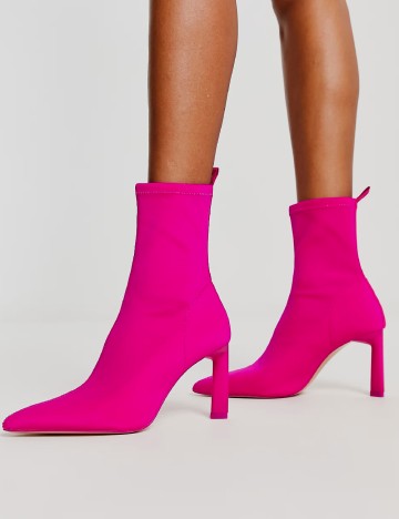 Botine Stradivarius, fucsia