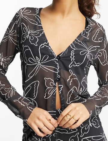 Bluza Pieces, bleumarin