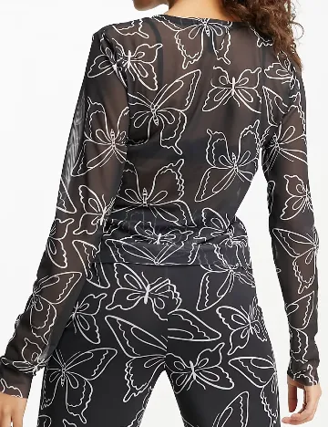 Bluza Pieces, bleumarin Albastru