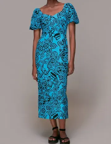Rochie medie Whistles, albastru Albastru
