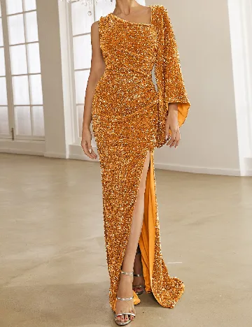 Rochie lunga Miss ord, portocaliu Portocaliu