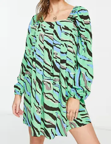 Rochie scurta Pieces, verde Verde
