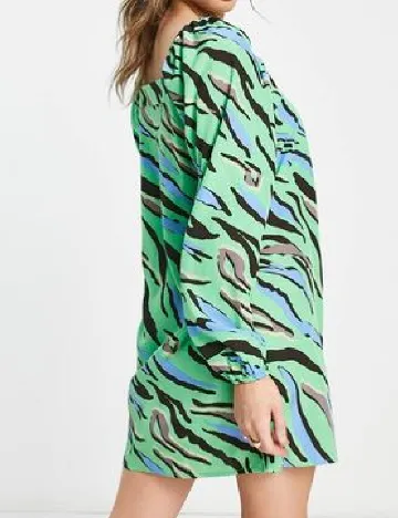 Rochie scurta Pieces, verde Verde