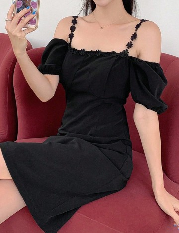 Rochie scurta Dazy, negru