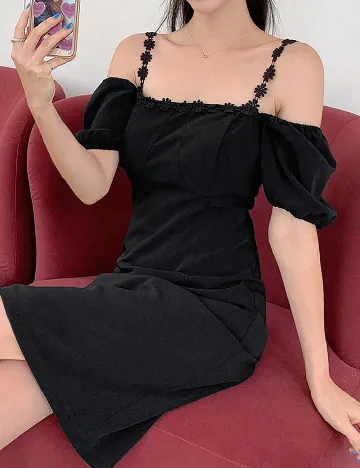 Rochie scurta Dazy, negru Negru