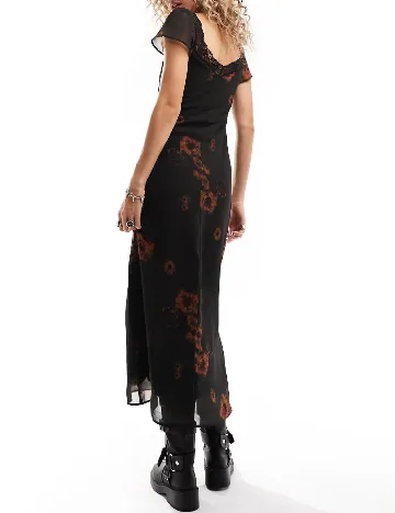 Rochie medie Reclaimed Vintage, negru Negru