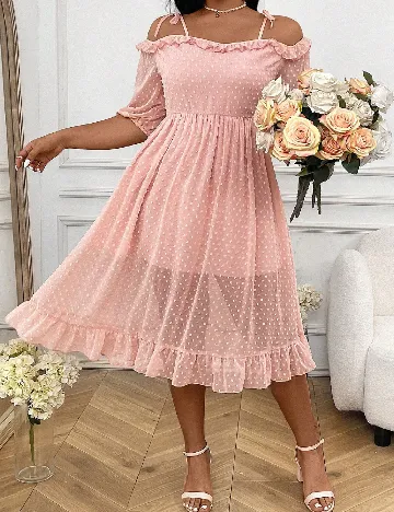 Rochie medie SHEIN CURVE, roz pal Roz