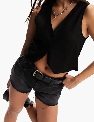 Pantaloni scurti ASOS, negru Negru