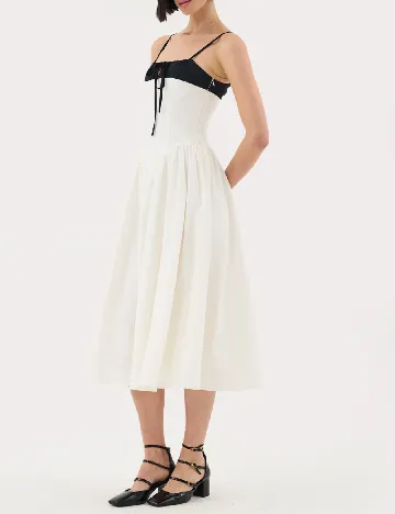 Rochie medie extro&vert, alb Alb