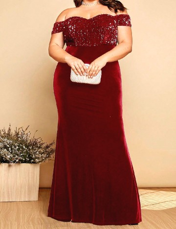 Rochie lunga SHEIN CURVE, rosu