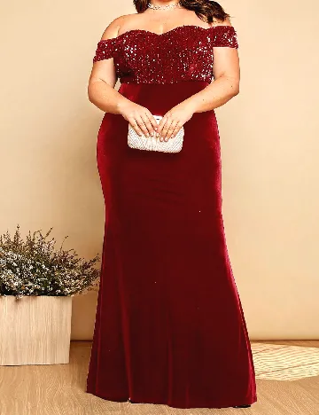 Rochie lunga SHEIN CURVE, rosu Rosu