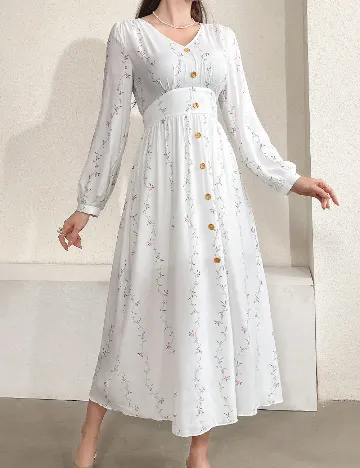 Rochie lunga SHEIN, alb Alb