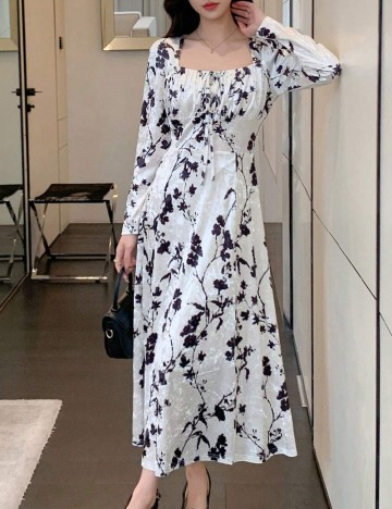 Rochie lunga Dazy, alb
