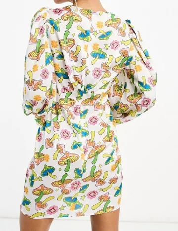Rochie scurta Never Fully Dressed, alb Alb