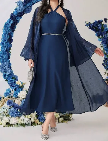 Rochie medie SHEIN, bleumarin Albastru