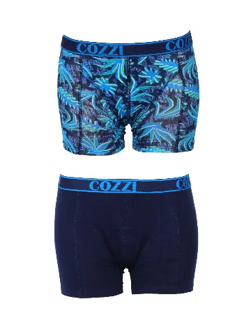Set Boxeri 2 perechi Cozzi, bleumarin Albastru