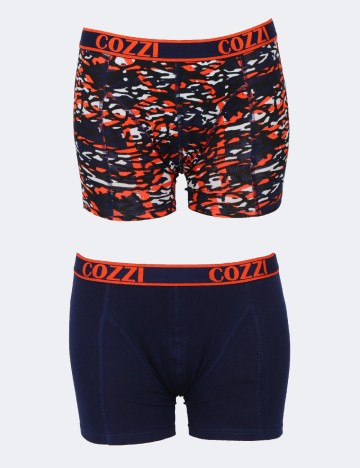 Set Boxeri 2 perechi Cozzi, bleumarin/mix culori