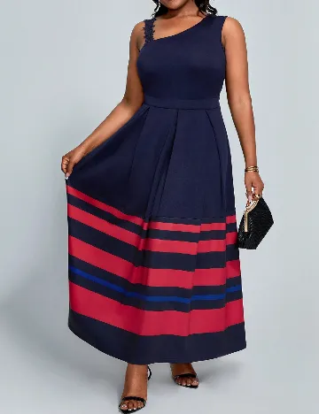 Rochie lunga SHEIN CURVE, albastru Albastru