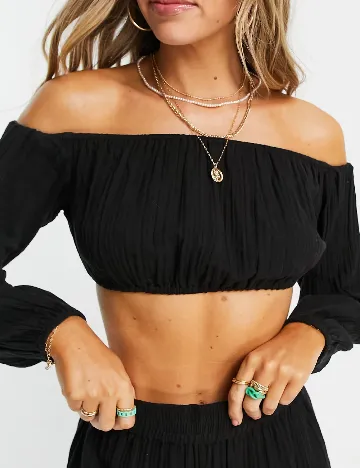Top ASOS, negru Negru