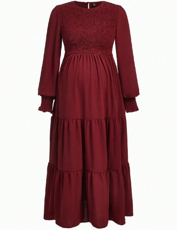 Rochie medie SHEIN Maternity, visiniu