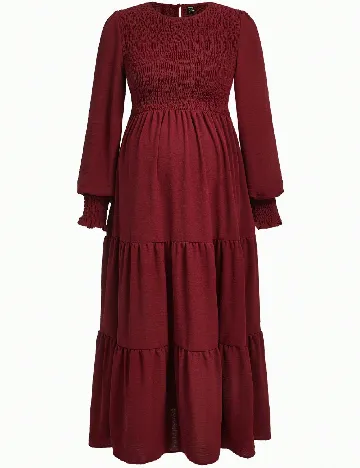 Rochie medie SHEIN Maternity, visiniu Rosu