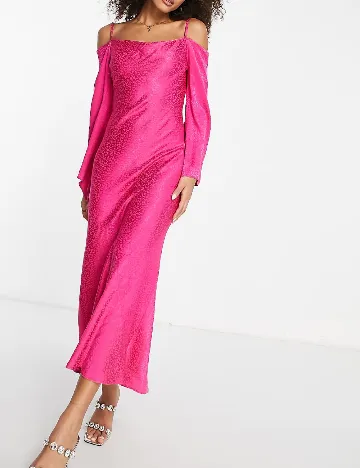 Rochie lunga Never Fully Dressed, roz Roz