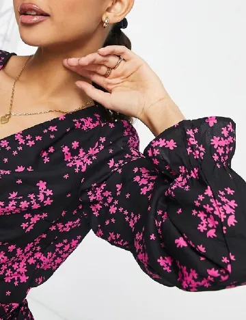 Rochie scurta Pieces, negru Negru