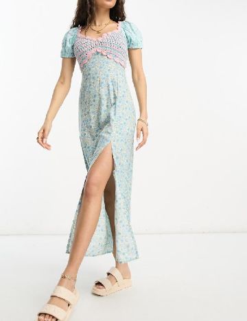 Rochie lunga ASOS, albastru